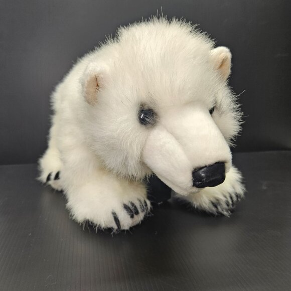 Folkmanis Polar Bear Cub Hand Puppet Fluffy Soft Plush Stuffed Animal Toy - Picture 1 of 5
